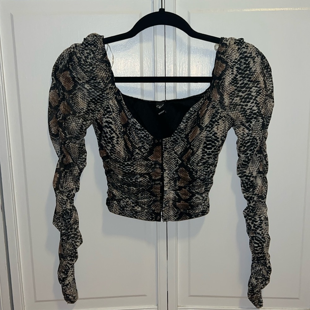 Snakeskin crop top